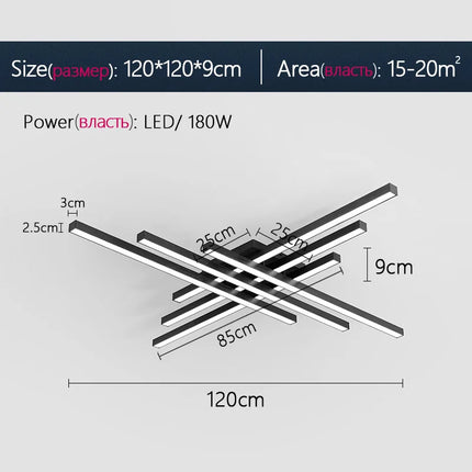 Plafonnier LED à bande longue design contemporain — LZ4X9M