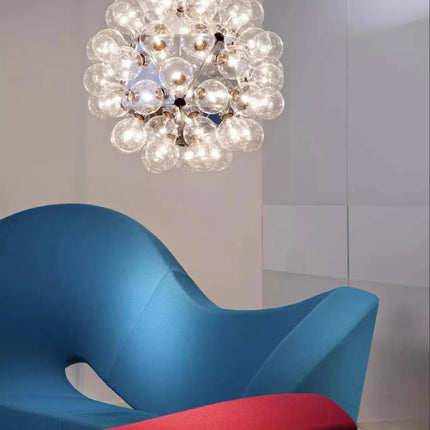 Lustre LED en verre chromé et doré pour décoration intérieure — LZ4X9P2Q