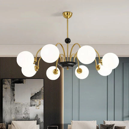 Lustre suspension nordique moderne en chrome avec LED intégrée — LZ4X9T2