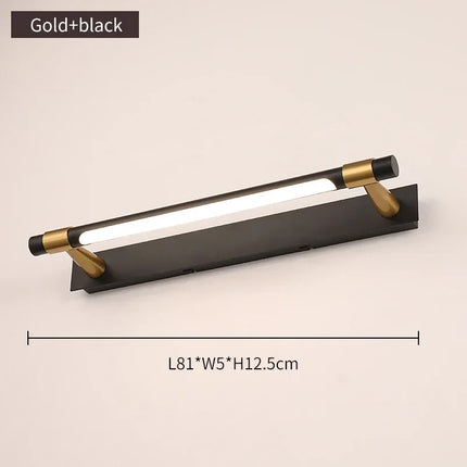 applique led moderne en cuivre pour miroir avant