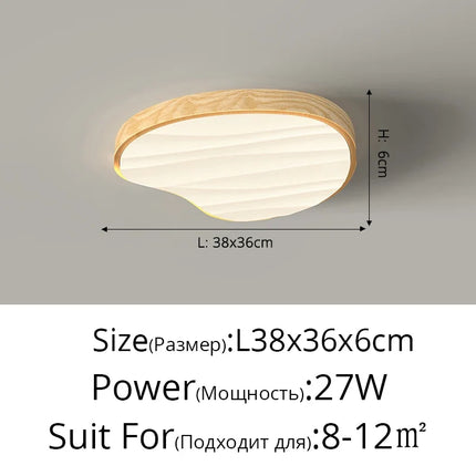 Lustre moderne en grain de bois pour éclairage intérieur simple — LZ4D9X