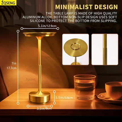 Lampe de bureau tactile rechargeable sans fil polyvalente — LZ4X9P2