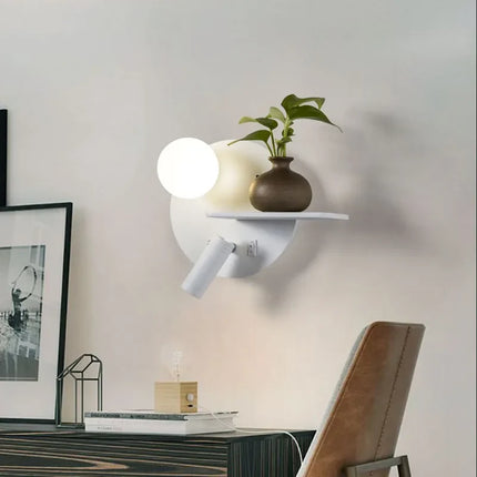 Applique murale LED avec chargeur USB pour téléphone portable — LZ4G7M9