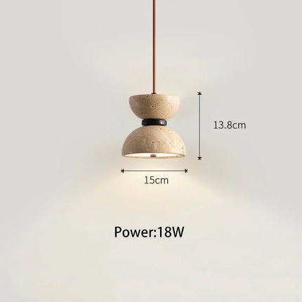 Lampe de chevet en travertin au style japonais wabi-sabi moderne — LZ4X9T2