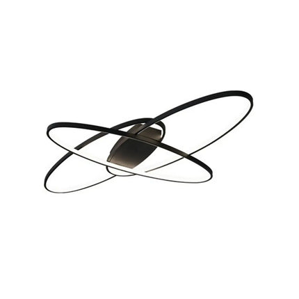 plafonnier led décalé 3 ellipses télécommande
