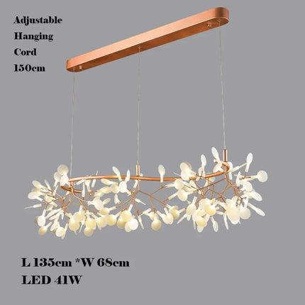 Lustre LED créatif en acier inoxydable et acrylique pour intérieur — LZ4X9P