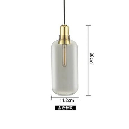 Suspension en verre avec détail marbre au design industriel élégant — LZ4X9B2