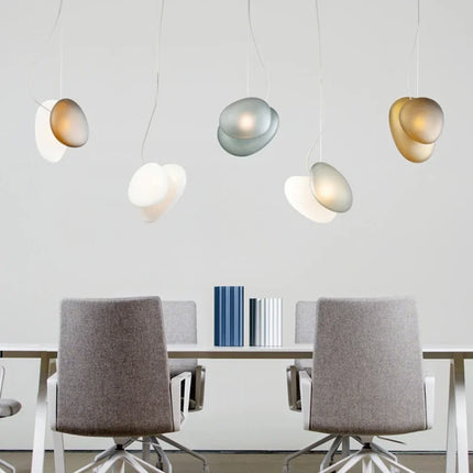 Lustre suspension LED en verre style nordique pour hôtel — LZ4V9QJ