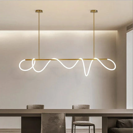 Lustre suspendu rond LED style nordique pour salon et hôtel — LZ4XJ9