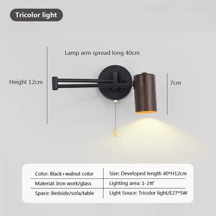 Lampe de chevet nordique pivotante pour lecture et étude — LZ4X9Q