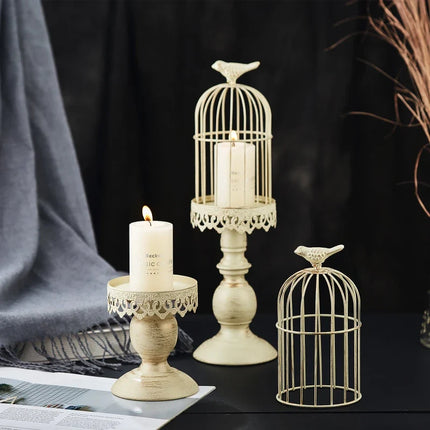 Lustre cage à oiseaux rétro pour mariage et dîner romantique — LZ4N7Q