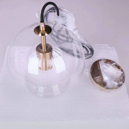 Lustre suspension LED en verre style nordique pour bureau et restaurant — LZ4X9T2