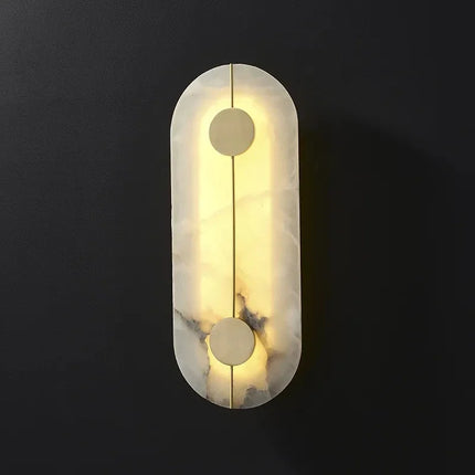 Applique murale LED en marbre et cuivre doré style nordique moderne — LZ4X9P2
