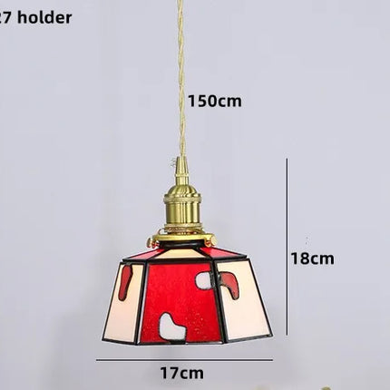 Suspension nordique en verre teinté et cuivre élégant — LZ4X9P