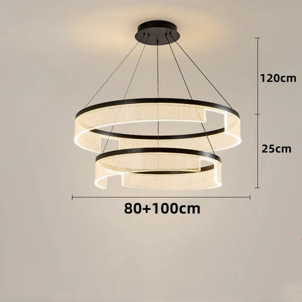 Lustre circulaire LED en aluminium et acrylique pour intérieur — LZ4X9P2
