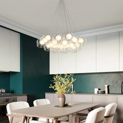 Lustre LED en verre à bulles pour magasins — LZ7XQ2