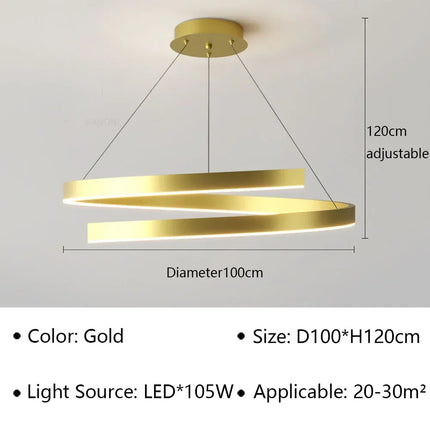 Lustre LED moderne pour décoration intérieure lumineuse — LZ4N7Q2