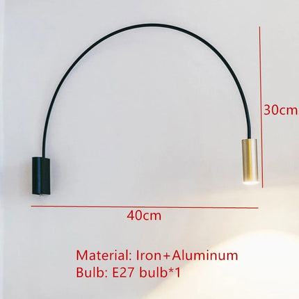 Applique murale LED courbée en métal doré G9 — LZ4X9P2