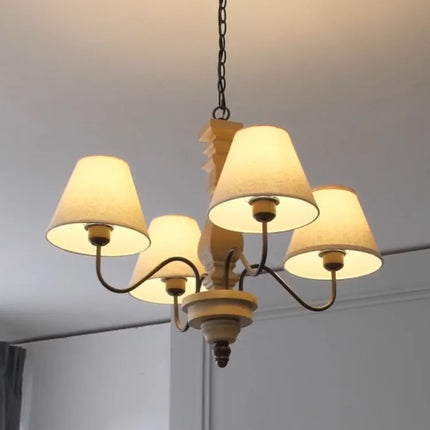 Lustre suspendu vintage en bois avec éclairage LED pour bar et cuisine — LZ4Q9T1