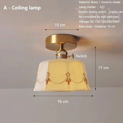 Suspension moderne en laiton et céramique pour intérieur élégant — LZ4X9J