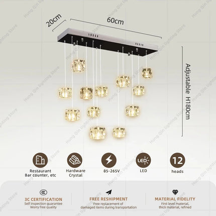 lustre led design pour éclairage intérieur moderne et élégant