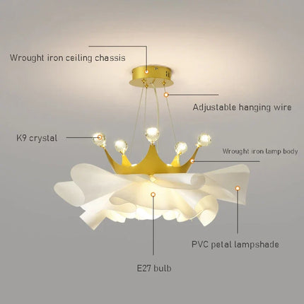 Lustre en cristal pour décoration romantique et chaleureuse — LZ4X9P2