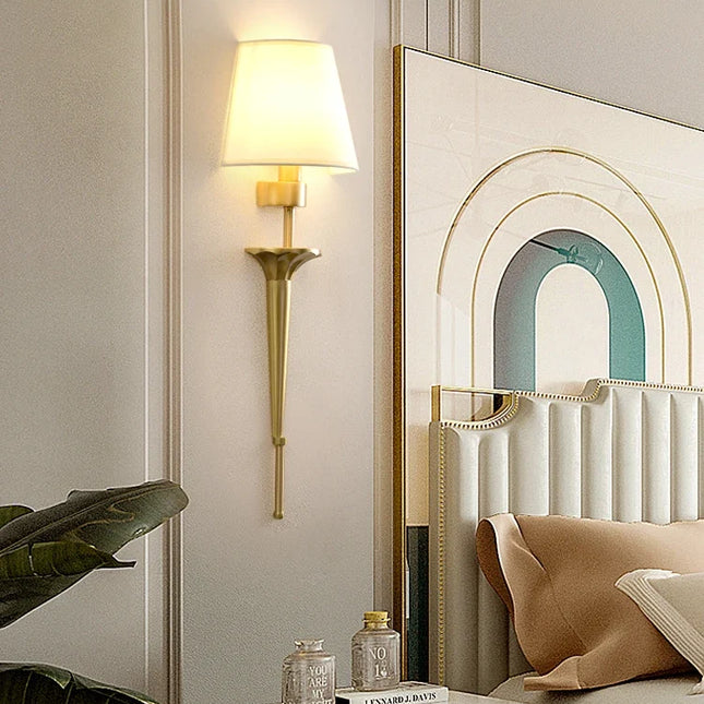 applique murale classique en cuivre led pour décoration maison
