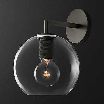 Applique murale rétro américaine en verre avec éclairage LED intégré — LZ4X9P2Q