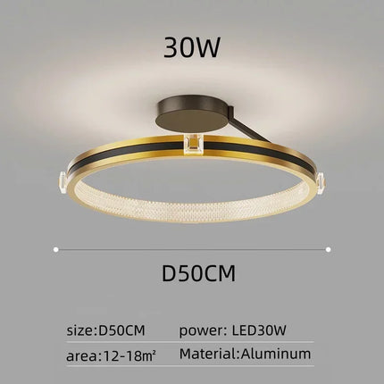 Plafonnier LED moderne en cristal pour décoration de luxe — LZ4X9P2