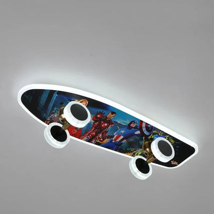 plafonnier créatif en forme de skateboard design moderne pour enfants