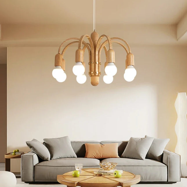 suspension vintage en noyer pour décoration intérieure et extérieure