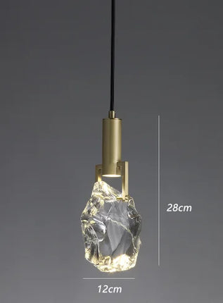 suspension led en cristal luxe légère pour décoration intérieure
