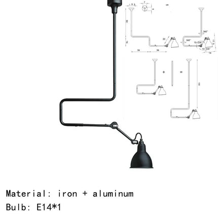 Suspension rotative en métal pour éclairage design — LZ4X9M