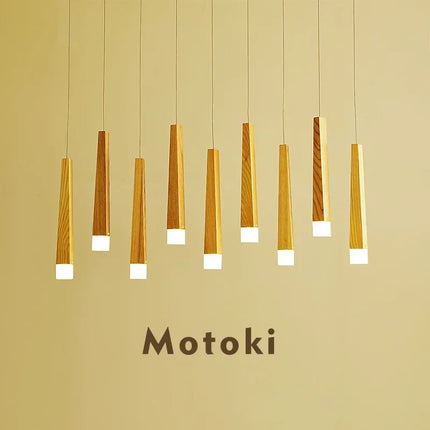 Lustre LED en bois style nordique pour décoration intérieure — LZ4X9T