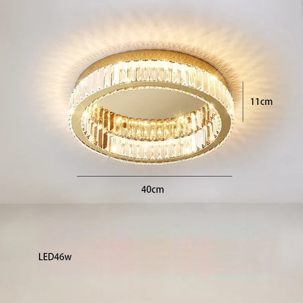 Lustre rond en cristal LED dimmable de luxe — LZ4X9P2Q