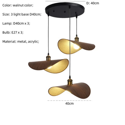 suspension Wabi Sabi minimalisme E27 Led lumière rétro chapeau Led suspension lampe salle à manger nordique lampe Led Droplight Luminarias