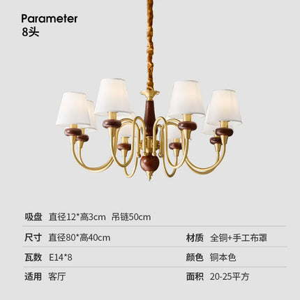 Lustre en cuivre pour éclairage intérieur moderne et élégant — LZ4P9XQ