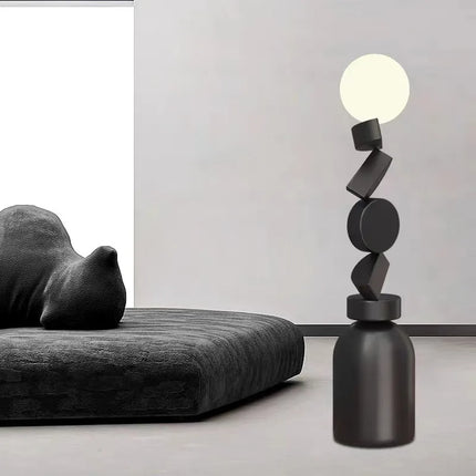 Lampadaire rond en verre au design moderne pour décoration — LZ4X9J