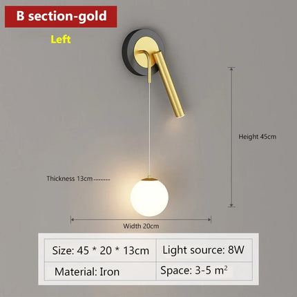 Applique murale LED double tête au design moderne pour décoration intérieure — LZ4XJ9
