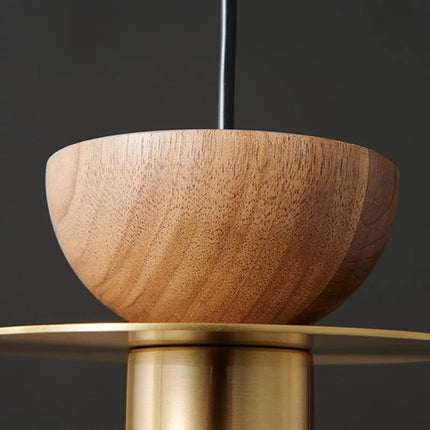 Suspension élégante en bois et métal pour intérieur moderne — LZ4X9T