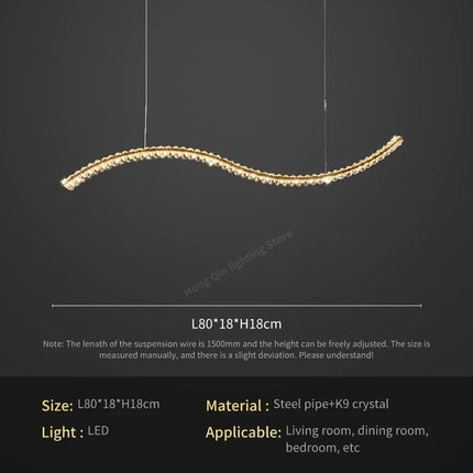 Lustre suspension élégant en cristal — LZ4X9P