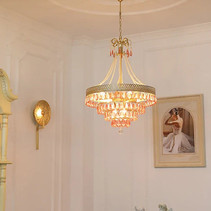 Lustre LED en cristal forme goutte d'eau pour intérieur moderne — LZ4Q7N2