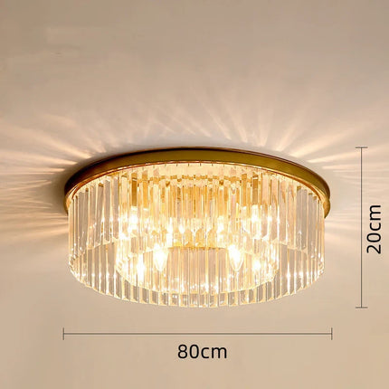 Plafonnier minimaliste en métal avec cristaux pour intérieur — LZ4X9T