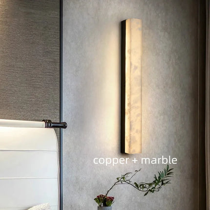 Applique murale en marbre et cuivre design contemporain — LZ4X9P2