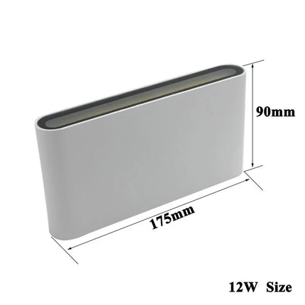 Applique murale extérieure en aluminium étanche design moderne — LZ4X9P2