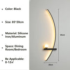 Noir Droite 85CM / Blanc chaud (pas de RC)