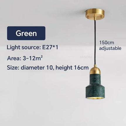 Suspension nordique en marbre et cuivre au design moderne — LZ4X9T