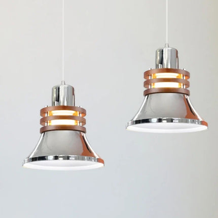 Lustre en bois massif finition argentée pour intérieur rétro et moderne — LZ4QJ7M