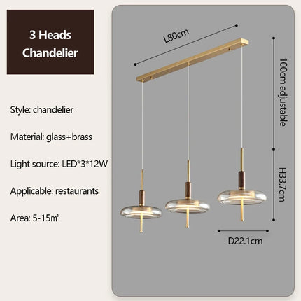 Suspension nordique en laiton et noyer au design luxueux — LZ4P9XQ