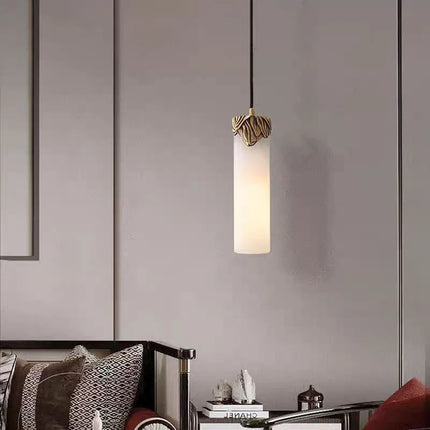 Suspension en marbre naturel et cuivre laiton — LZ4QJ7M9
